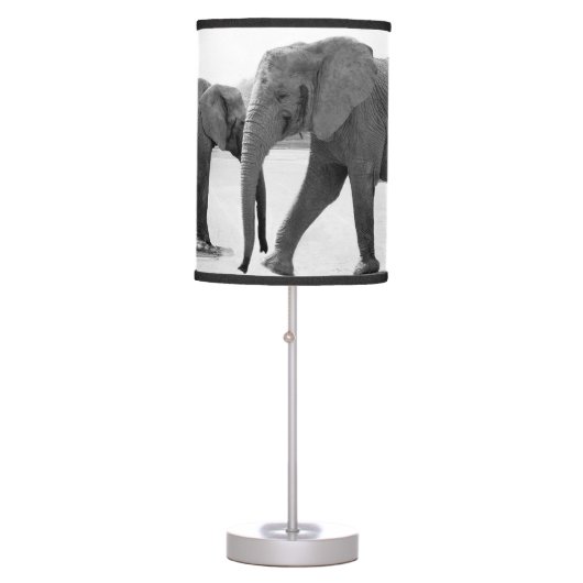ELEPHANT HOME GIFT.  AFRICAN ELEPHANTS LAMP. TABLE LAMP (Front)