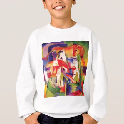 Elephant, Horse, Cattle, Winter by Franz Marc Sweatshirt