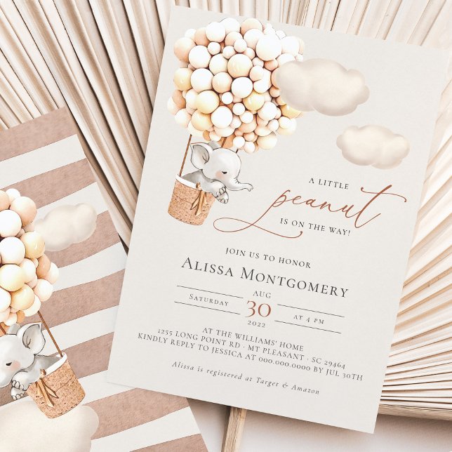 Elephant Hot-Air Balloon Invitation (Creator Uploaded)