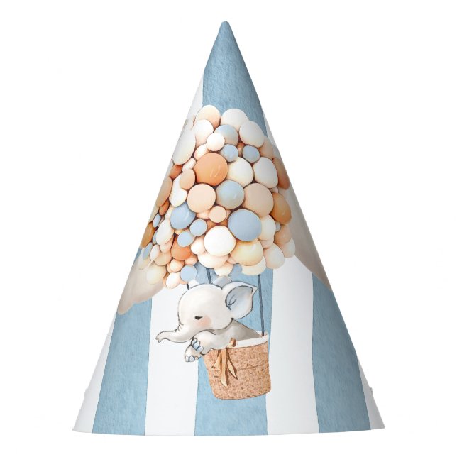Elephant Hot-Air Balloon Party Hat (Front)