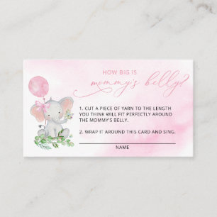 Elephant How Big is Mommy's Belly Enclosure Card