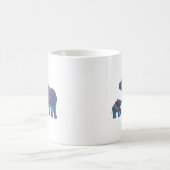 Elephant Hugs Rainbow Mom and Baby with Heart Coffee Mug (Center)