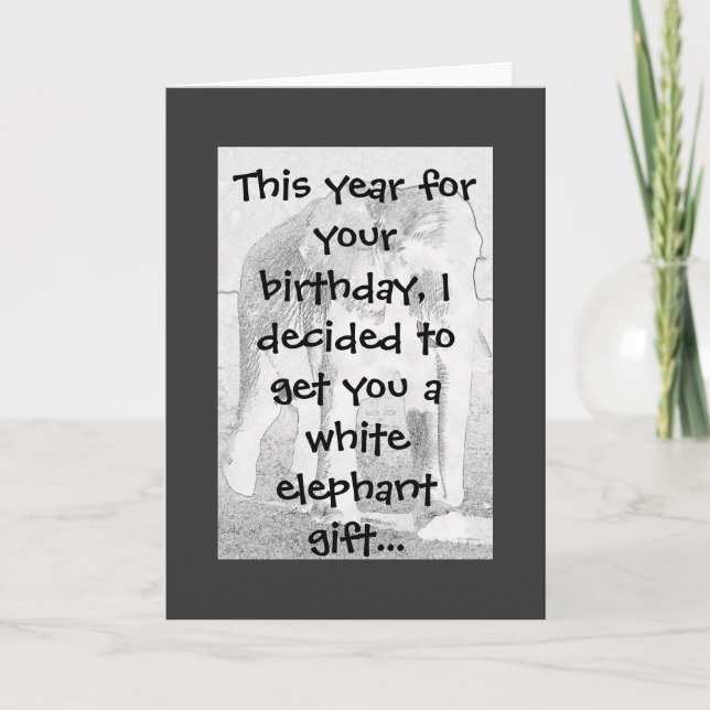 Elephant Humor Card (Front)