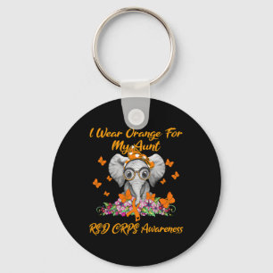 Elephant I Wear Orange For My Aunt Rsd Crps Awaren Keychain