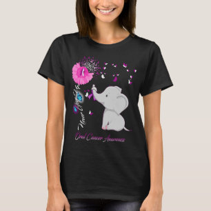 Elephant I Wear while For Oral Cancer Awareness T-Shirt