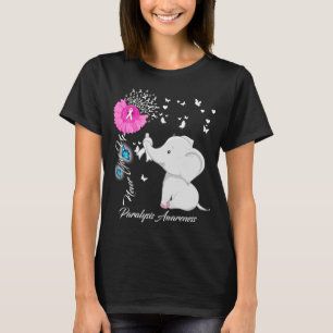 Elephant I Wear while For Paralysis Awareness T-Shirt