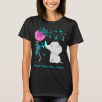 Elephant I Wear while For Polycystic Kidney Diseas T-Shirt