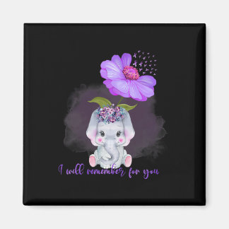 Elephant I Will Remember For You Sunflower Heimerh Magnet