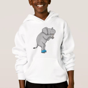 Elephant Ice skating Ice skates Hoodie
