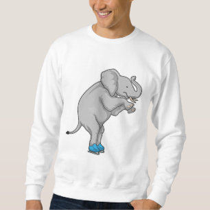 Elephant Ice skating Ice skates Sweatshirt