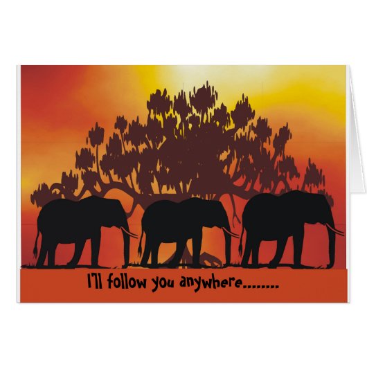 elephant- I'll follow you anywher... Cards (Front Horizontal)