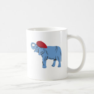 Elephant in a Beret Coffee Mug