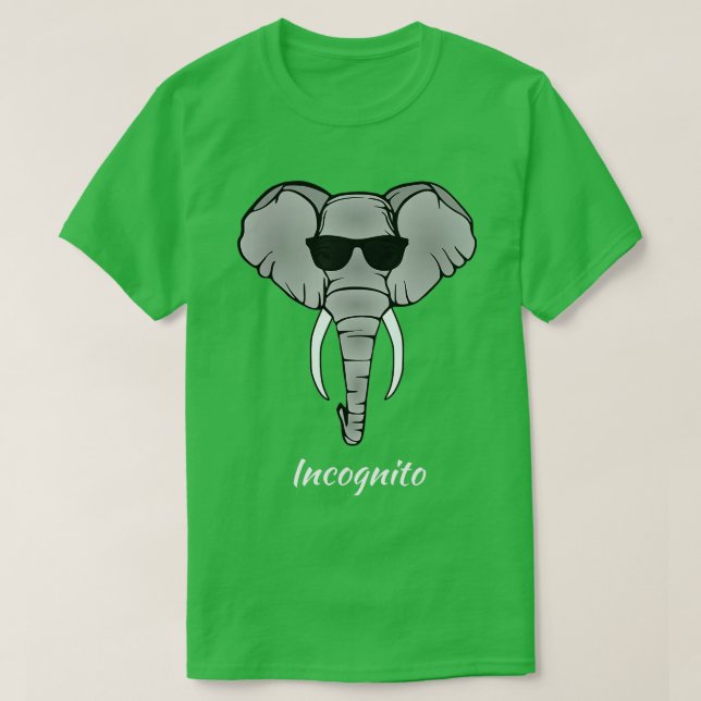 Elephant In Disguise Hiding Incognito  T-Shirt (Design Front)