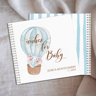 Elephant in Hot Air Balloon Wishes for Baby Notebook