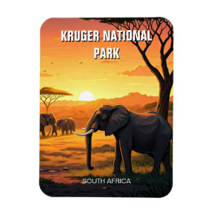 Elephant in Kruger National Park South Africa Magnet