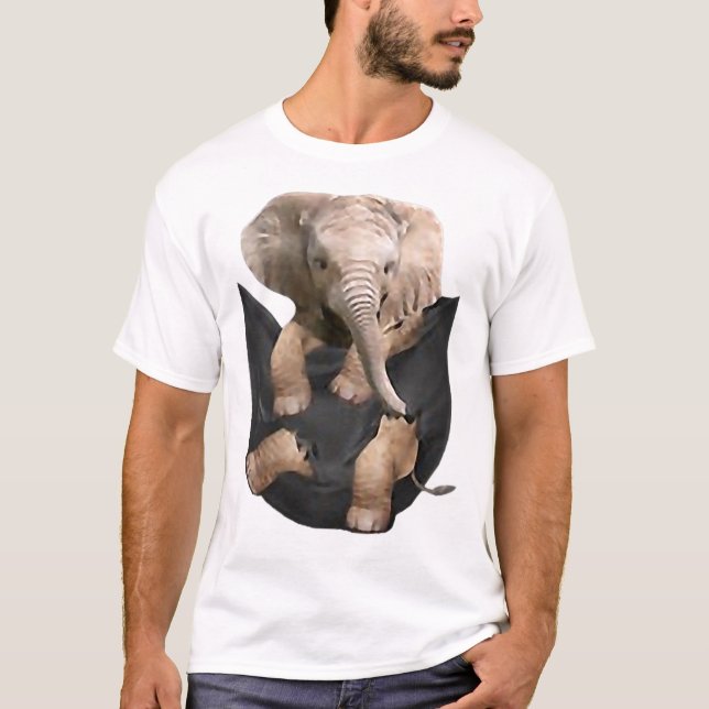 Elephant In Pocket Gifts Funny Elephant Lover Gift T-Shirt (Front)