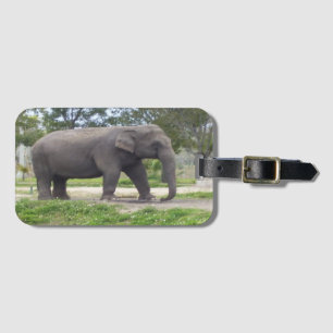 Elephant in Quiet Meadow Luggage Tag