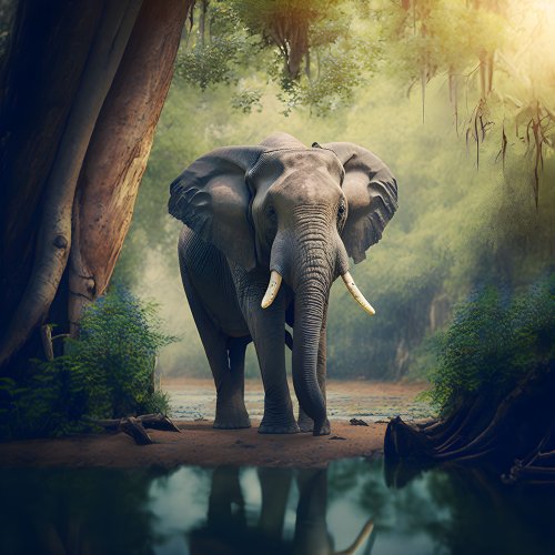 Elephant in the Wild Jigsaw Puzzle