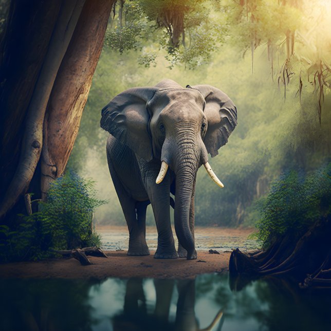 Elephant in the Wild Jigsaw Puzzle (Creator Uploaded)