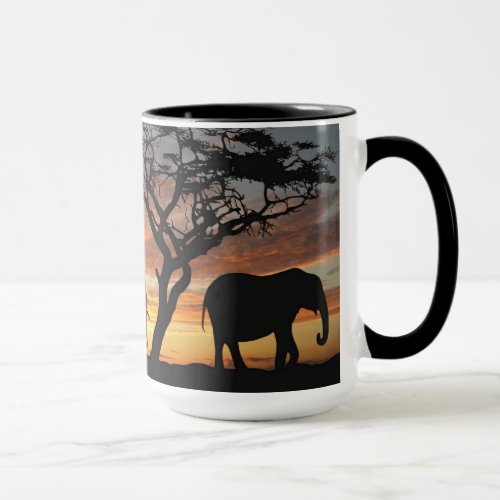 Elephant in the wild mug