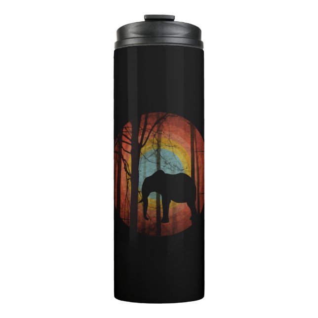 ELEPHANT IN THE WOODS FOREST THERMAL TUMBLER (Front)