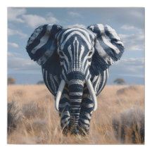 Elephant In Zebra Disguise