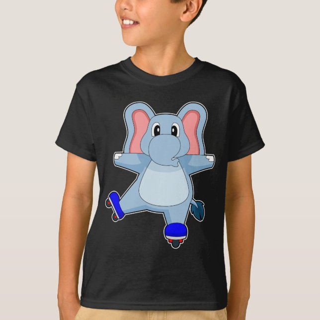 Elephant Inline skating Roller skates T-Shirt (Front)