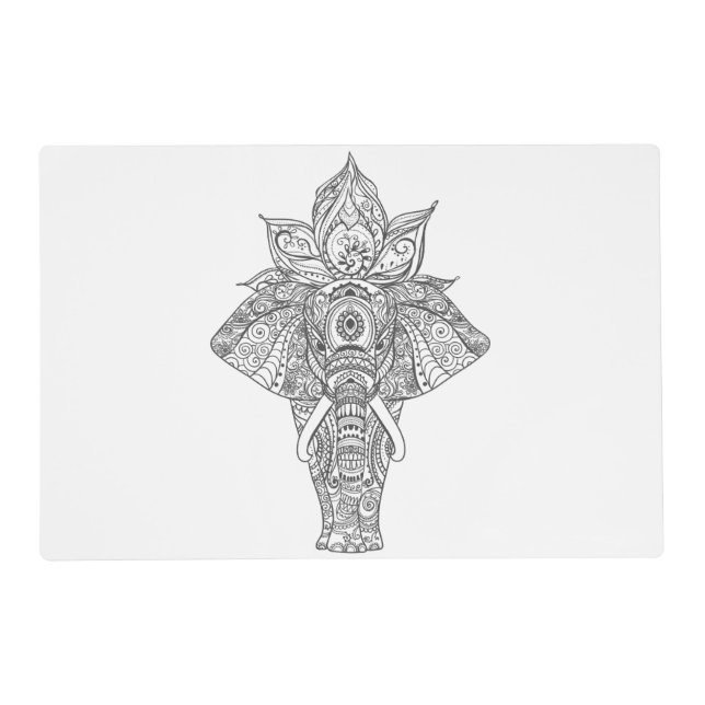 Elephant Inspired Placemat (Front)