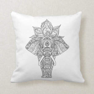 Elephant Inspired Throw Pillow