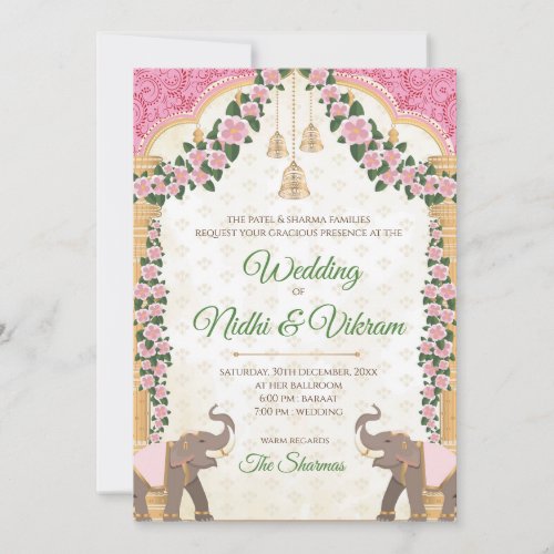 Elephant invitations  Hindu wedding invites
