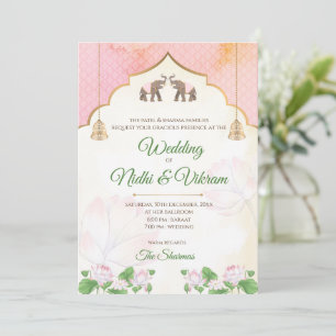 Elephant invitations & Indian wedding invitations
