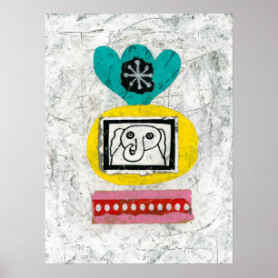 Elephant Is Wired Poster Wall Art