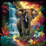 Elephant Jigsaw Puzzle<br><div class="desc">Introducing a stunning elephant Jigsaw Puzzle near a waterfall,  a breathtaking piece that captures the majesty and power of one of nature's most incredible animals. This puzzle is a true masterpiece of color and composition,  with a striking contrast between the imposing elephant and the serene waterfall in the background.</div>