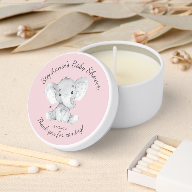 Elephant Jungle Animals  Mini Candle Favors (Insitu)