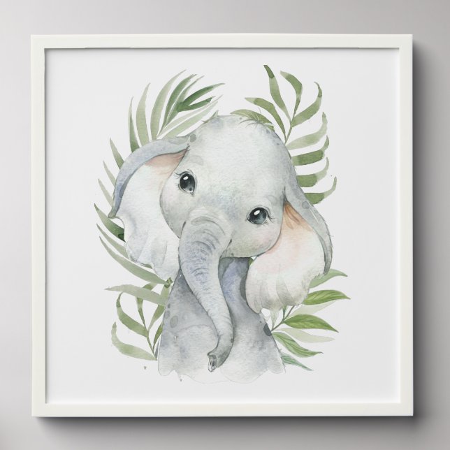 Elephant, Jungle Animals, Safari Animals, Palm Peel And Stick Photo Tile (Front Set)