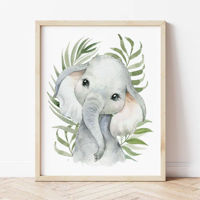 Elephant, Jungle Animals, Safari Animals, Palm Photo Print | Zazzle