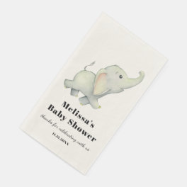 Elephant Jungle Baby Shower Paper Guest Towels