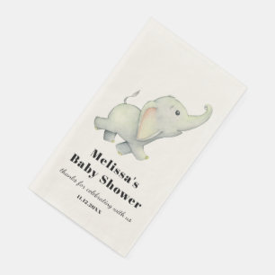 Elephant Jungle Baby Shower Paper Guest Towels