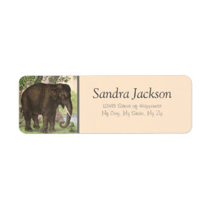 Elephant Jungle Print Return Address Label