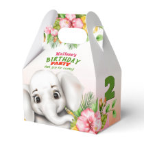 Elephant Jungle Safari Birthday Party Favor Boxes