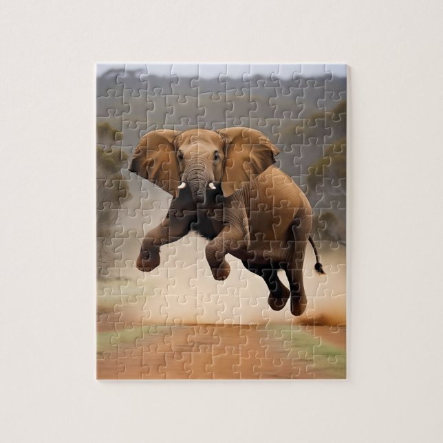 Elephant Kangaroo Hop, Jigsaw Puzzle (Vertical)