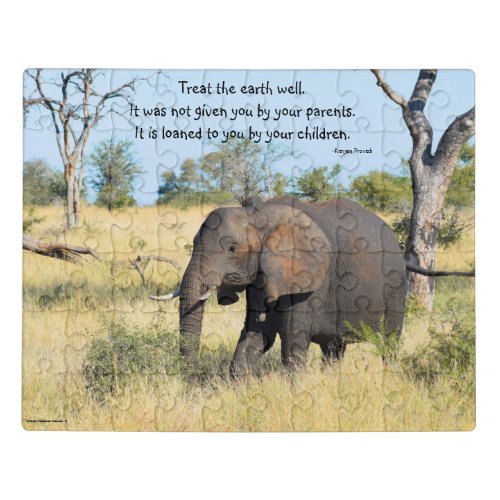 Elephant Kenya Proverb  Jigsaw Puzzle