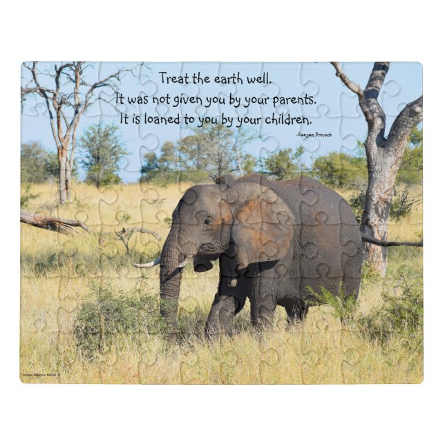 Elephant Kenya Proverb  Jigsaw Puzzle (Puzzle Horizontal)