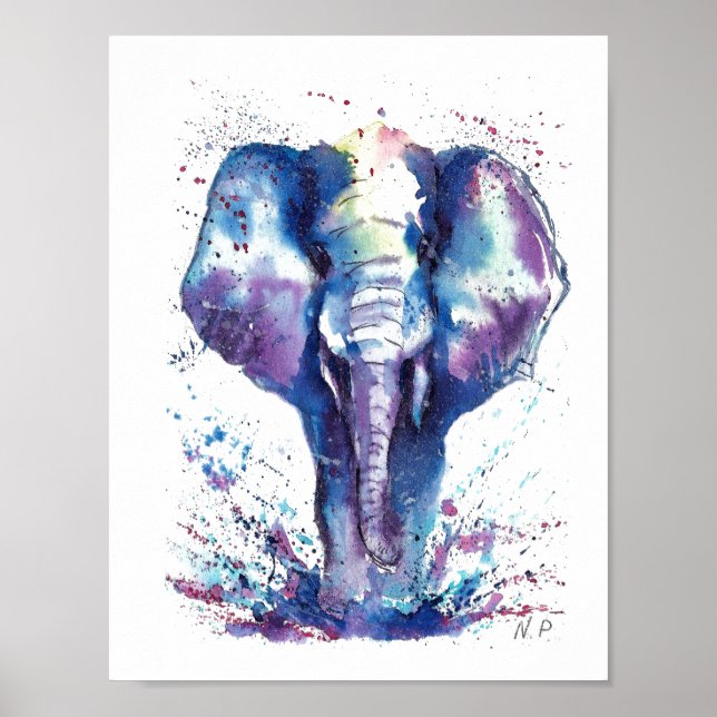 Elephant  Kids art Poster (Front)