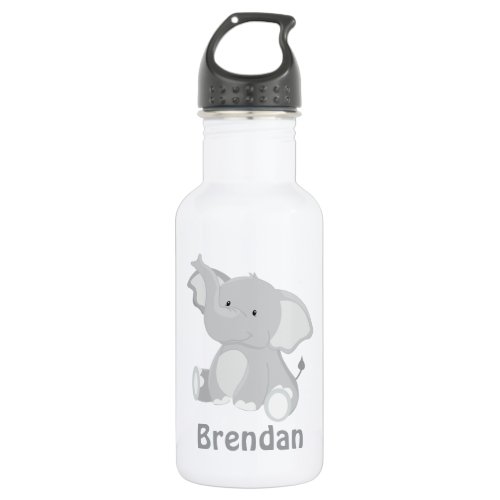 Elephant Kids Personalized Water Bottle