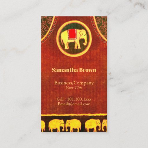 Customizable Elephant Kingdom Business Cards