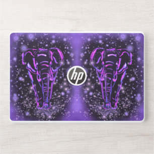 Elephant Laptop Skin Purple Pink Starry Night