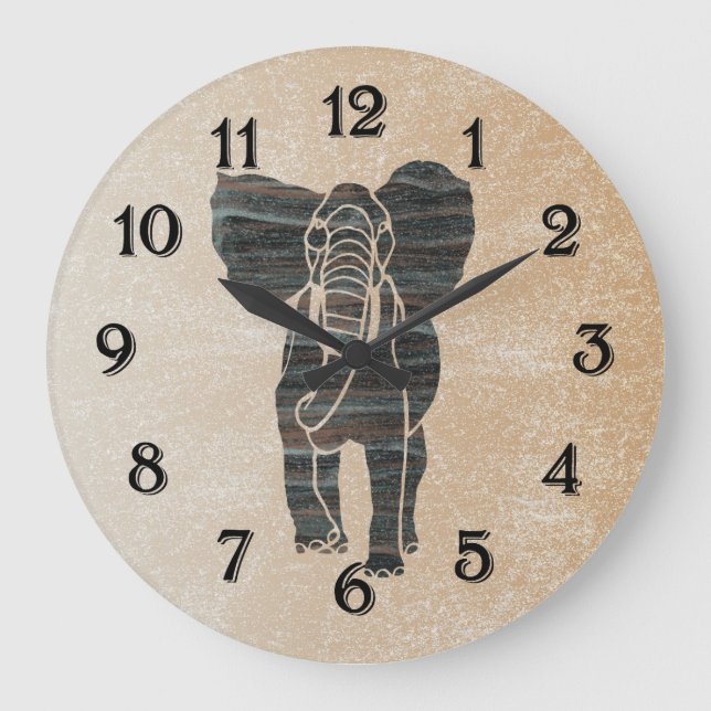 Elephant Large Clock (Front)