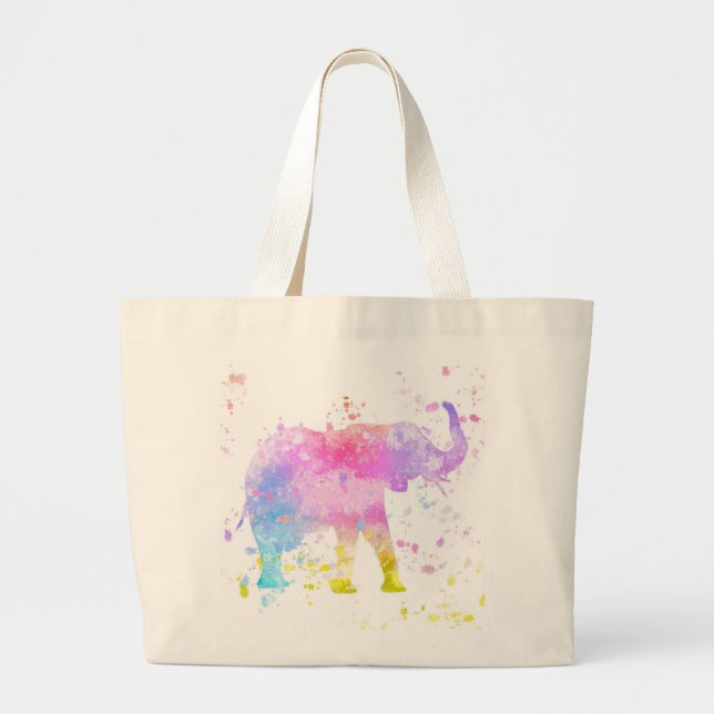 Elephant Large Tote Bag (Front)