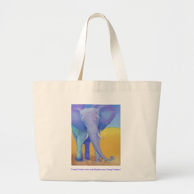 elephant large tote bag (Front)